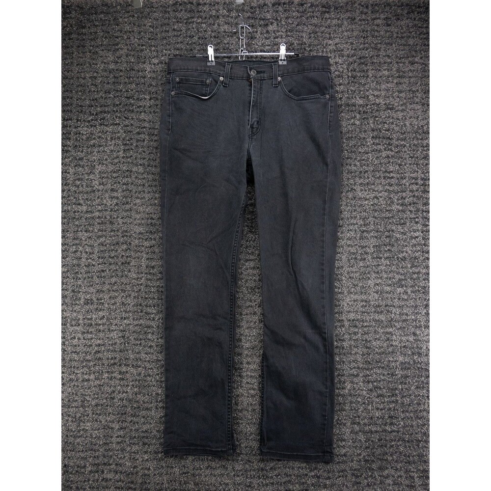 Levis 514 Jeans Mens 34x32 Black Regular Straight Fit Stretch Denim Casual